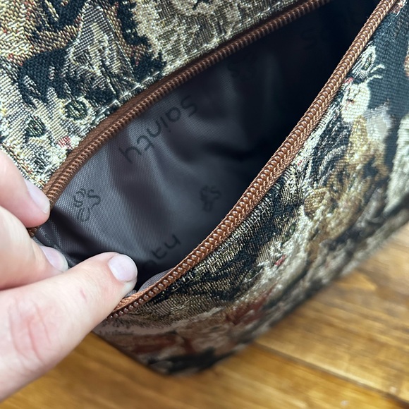 Vintage Styled Over the Shoulder Purse designed with Cats - Picture 3 of 5